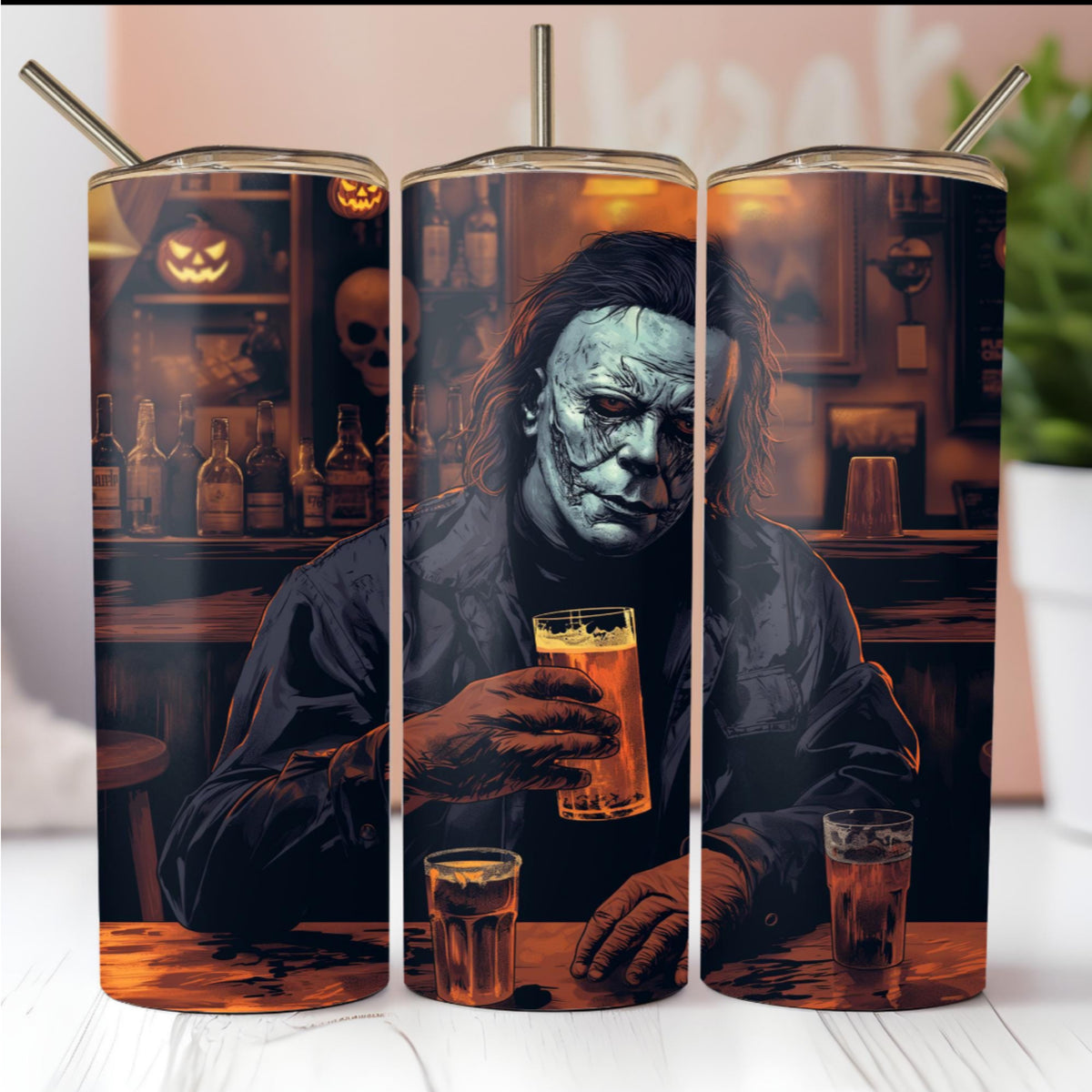 Horror Glow-in-the-Dark Stainless Steel Tumblers